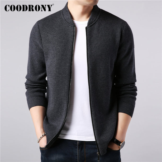 Men's Cashmere Warm Wool Cardigan Sweater Jacket
