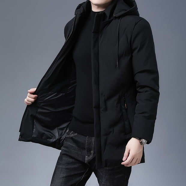 Men's Casual Hooded Parka Winter Jacket