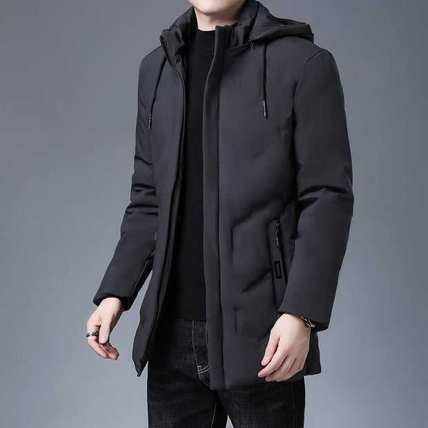 Men's Casual Hooded Parka Winter Jacket