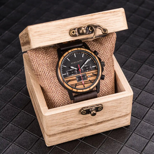 Top Brand Luxury Wood Watch for Men