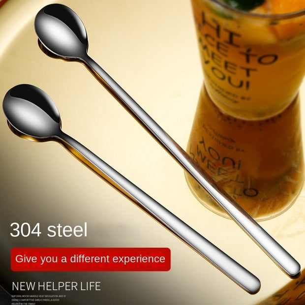 Stainless Steel Long Handle Spoons for Ice Cream, Coffee, and More