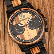 Multifunctional Men's Wooden Calendar Watch