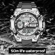 Rugged Digital Military Watch - 50m Waterproof